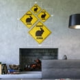 thumbnail image 2 of Rabbit Vintage Crossing Sign Zone Xing | Indoor/Outdoor Plastic | 20" Tall rustic bunny cage pet lover hare hutch breed bunnie, 2 of 3