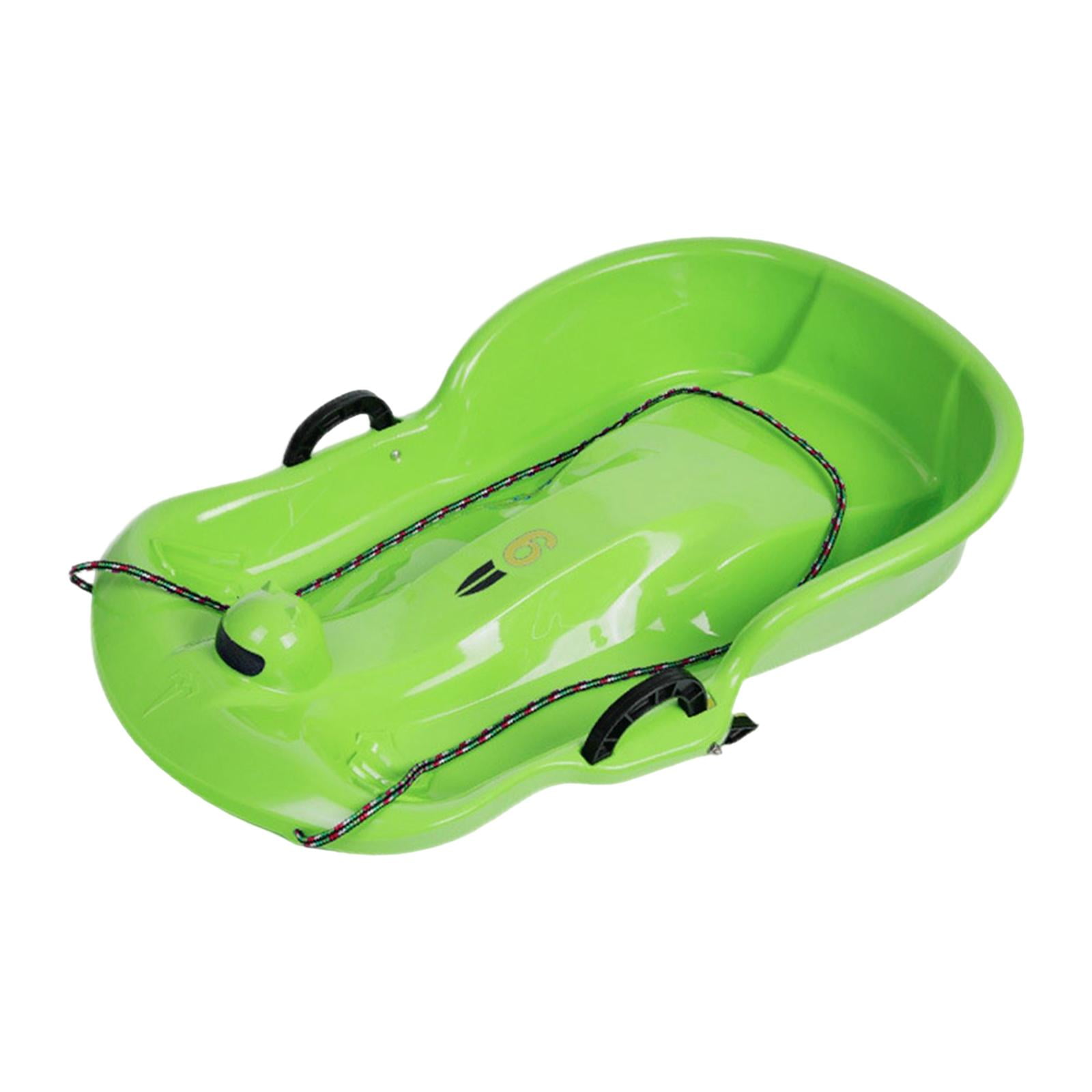 Portable Winter Snow Sled Sledding Toboggan Sleigh with Pull Rope