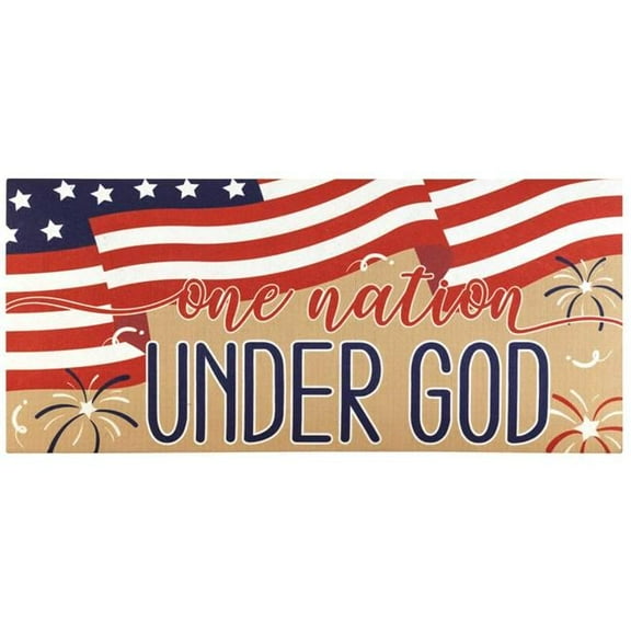 Magnolia Gardens DMI-2103 9.75 x 21.875 in. One Nation Under God Insert Doormat