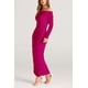 thumbnail image 3 of Vestido Maxi Ajustado PRETTYGARDEN con Hombros Descubiertos Rosa M, 3 of 8