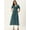 Teal, variant on DressBerry Women's Printed Poly Crepe Dress Casual Summer Short Puffed Sleeves Ankle Length High Waist V Neck Buttoned Front Western Style Light Weighted All Purpose Long Dress