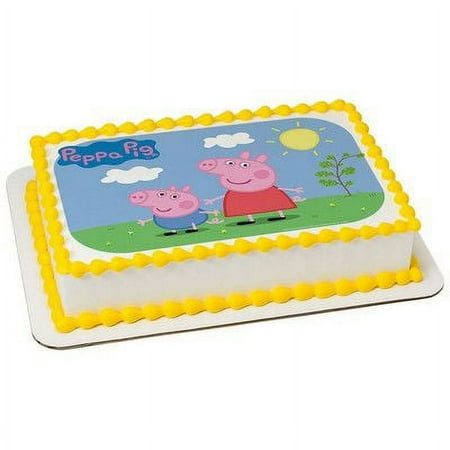Peppa Pig -1/4 (Quarter Sheet) Edible Photo Image Cake Decoration