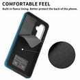 thumbnail image 3 of SaniMore for Samsung Galaxy A34 5G (6.6" 2023) Wallet Case, Flip Cash Pocket 360° Rotating Metal Holder Kickstand PU Leather Shockproof TPU Card Slots Magnetic Car Mount Wear-resistant Shell - Blue, 3 of 13