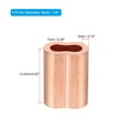 thumbnail image 2 of Unique Bargains 1/4" / 6mm Wire Rope Loop Sleeve, 5 Pack Copper Double Ferrule Duplex Crimping Loop Sleeve, Golden, 2 of 5