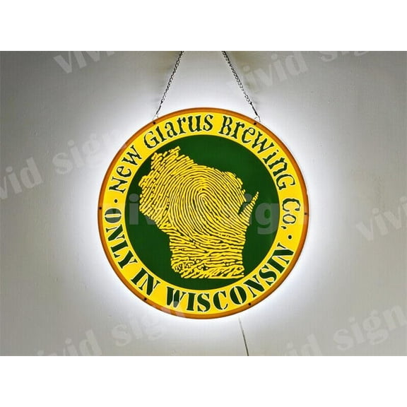 Queen Sense 16"x16" Custom For New Glarus Brewings Co. Only In Wisconsin 2D LED Sign Light Vivid Printing Tech Design Beer Bar Pub Decor Wall Decor Party Gift Artwork Lamp 116NGBCL-LED2D