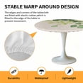 thumbnail image 6 of Ombre Plant Elastic Fitted Round Table Cover Green Yellow Leaves Waterproof Outdoor Tablecloth for Holiday Party, Picnic, Patio & Dining Fits Tables Up to 36"-44", 6 of 8