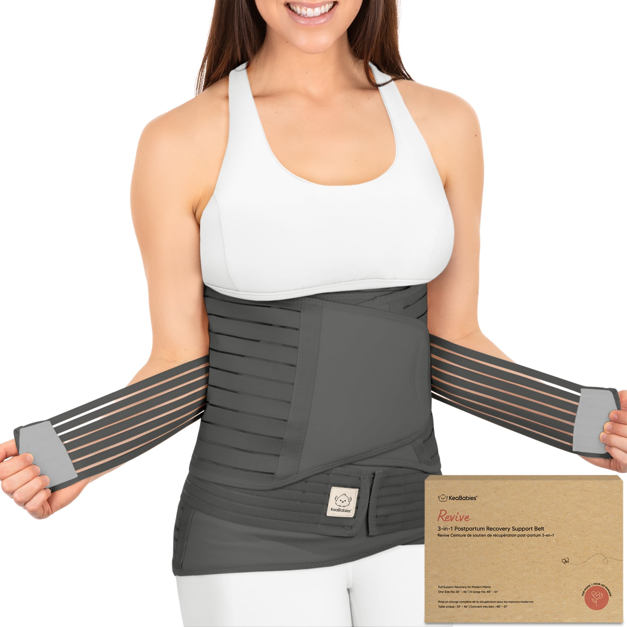 Revive 3 in 1 Postpartum Belly Band Wrap, Post Partum Waist Binder