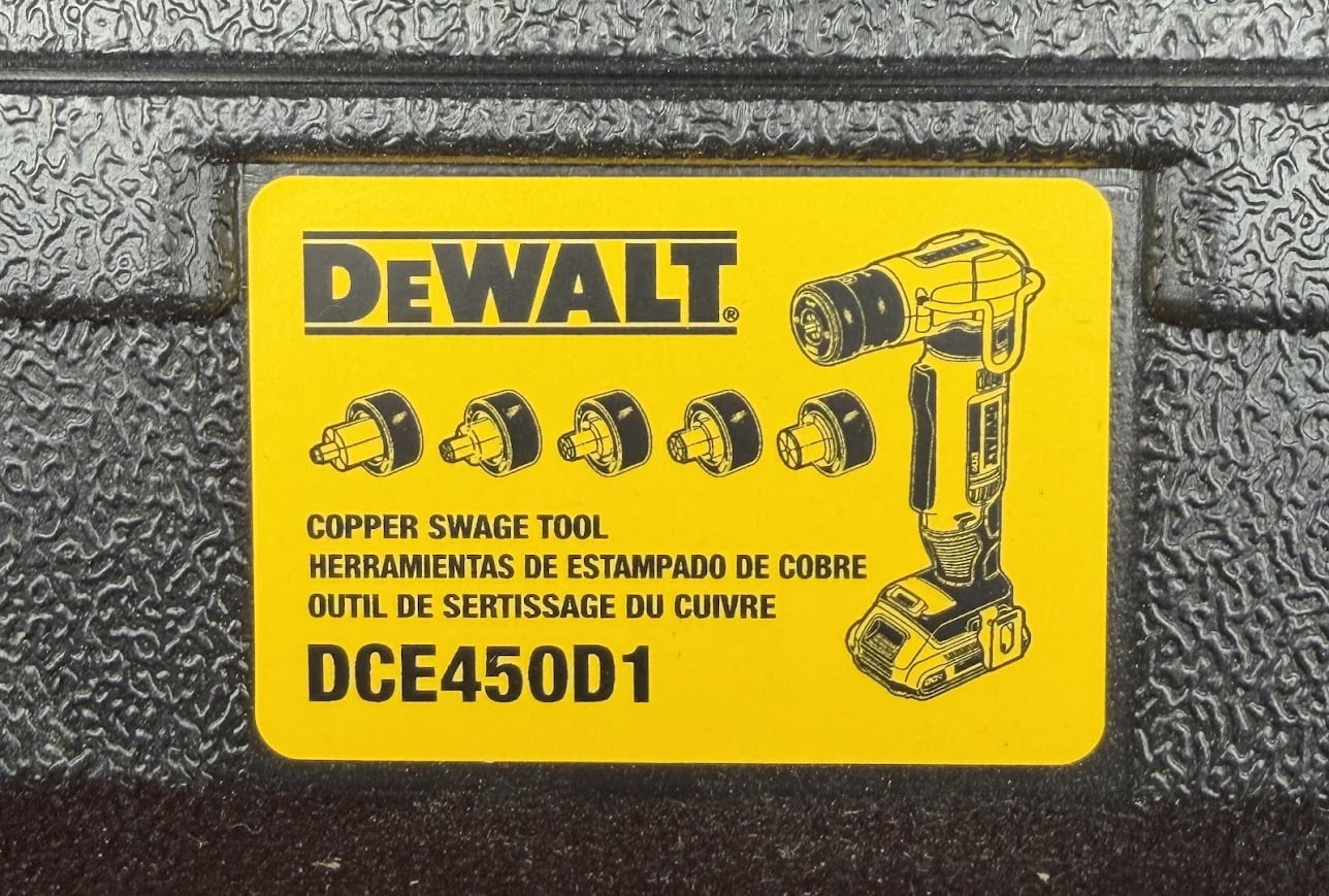 DEWALT 20V MAX* Copper Swage Tool Kit, Cordless Lithium-Ion (DCE450D1)