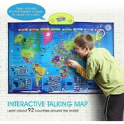 BEST LEARNING i-Poster Interactive Talking World Map for Kids Ages 5 to 12 Years Old