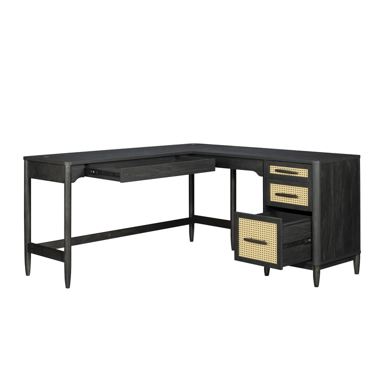 E*B様 Lサイズ GDC weekend setup チャコール Better Homes & Gardens Springwood L-Shape Desk, Charcoal