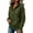 Army Green, variant on Womens Zip Up Hoodie Sweatshirt Long Sleeve Front-Padded Drawstring Loose Fit Casual Hooded Jacket with Pockets Navy XL
