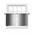 thumbnail image 7 of Grey White Ombre Sheer Curtains 45 Inch Length 2 Panels Set, Contemporary Art Abstract Aesthetics Voile Window Treatment Rod Pocket Small Kitchen Curtains Drapes for Bedroom 52"x45"x2, 7 of 7