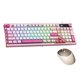 thumbnail image 1 of Teclado HP K500F inalámbrico RGB de 99 teclas, compacto, tri-modo, rosa, 1 of 9