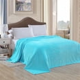 thumbnail image 7 of Howarmer Azure Fuzzy Bed Blanket, King Size Soft Flannel Fleece Blankets, All Season Lightweight Warm Bed Throws, 90 x 108 Inch, 7 of 7