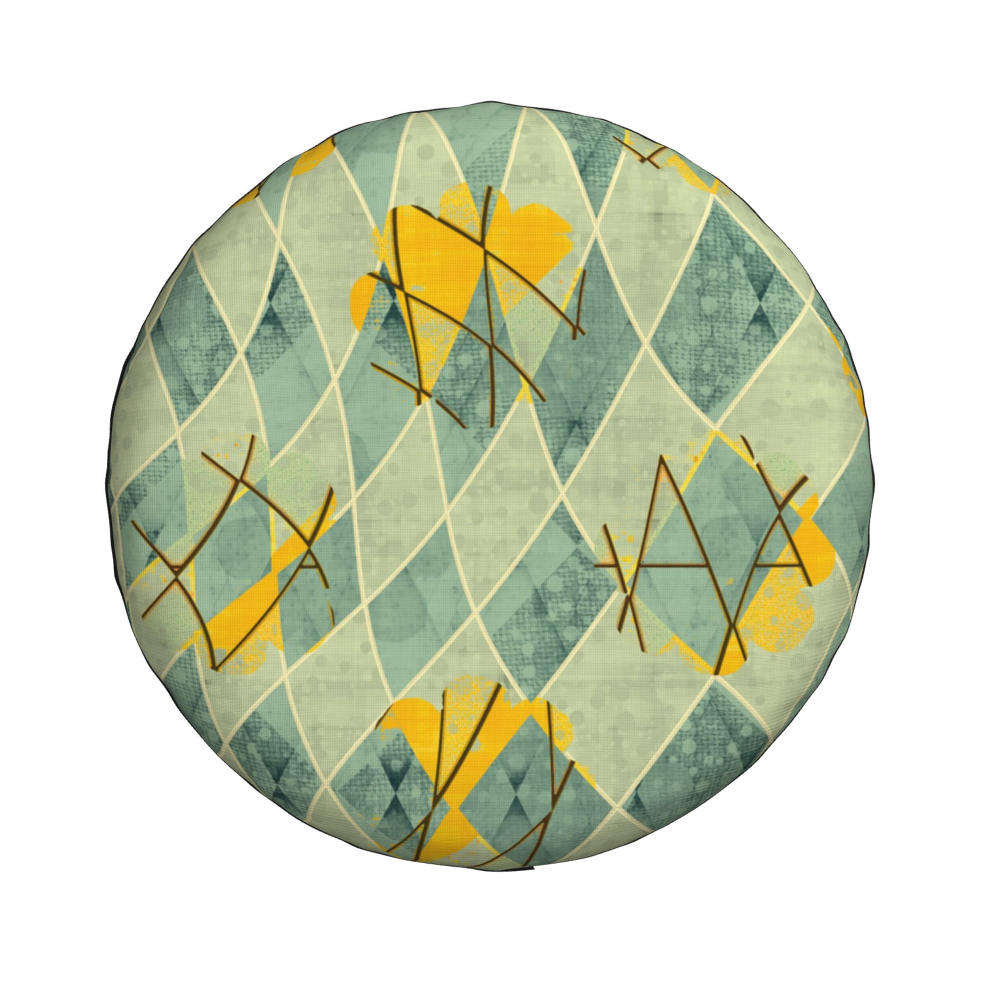 16'' Diamond Floral Pattern Tire Cover, Universal Spare Wheel Covers