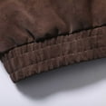 thumbnail image 6 of DPTALR Men's Classic Round Neck Leather Jacket Solid Color Long Sleeve with Zipper Pockets,Coffee, L, 6 of 9