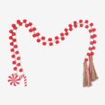 thumbnail image 5 of Christmas Wooden Bead with Tassels, Decorated with Candy Canes, Wood Bead Garland for Christmas Decorations, Farmhouse Wall Hanging Ornaments, 5 of 5