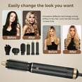 thumbnail image 2 of 5 in 1 Blow Dryer Brush, 110V Hot Air Curling Brush Iron, Detachable Negative Ion Air Curling Wrap Styler, Hair Styling Tools for Drying, Curling, Straightening, 2 of 13