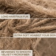 thumbnail image 2 of Cheer Collection Soft and Furry Long Shaggy Hair Throw Blanket, 2 of 5