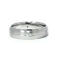 thumbnail image 2 of Mens 950 Platinum Diamond Band Brushed Wedding Ring, 2 of 2