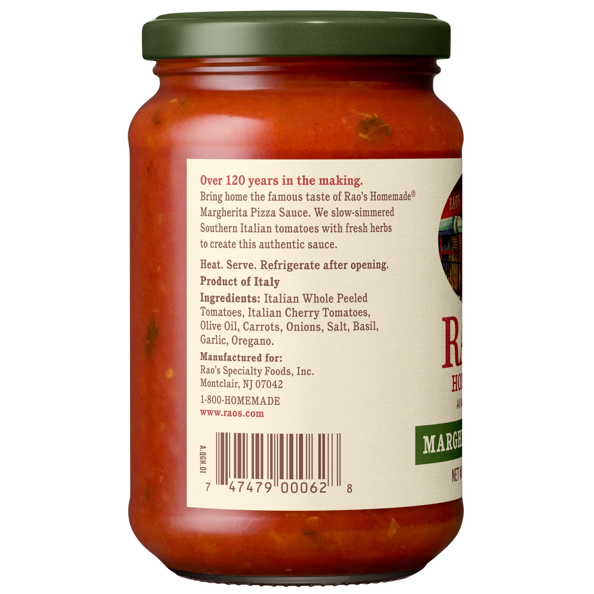 (2 pack) Rao's Homemade Margherita Pizza Sauce Made with Italian Tomatoes, 12.3 oz