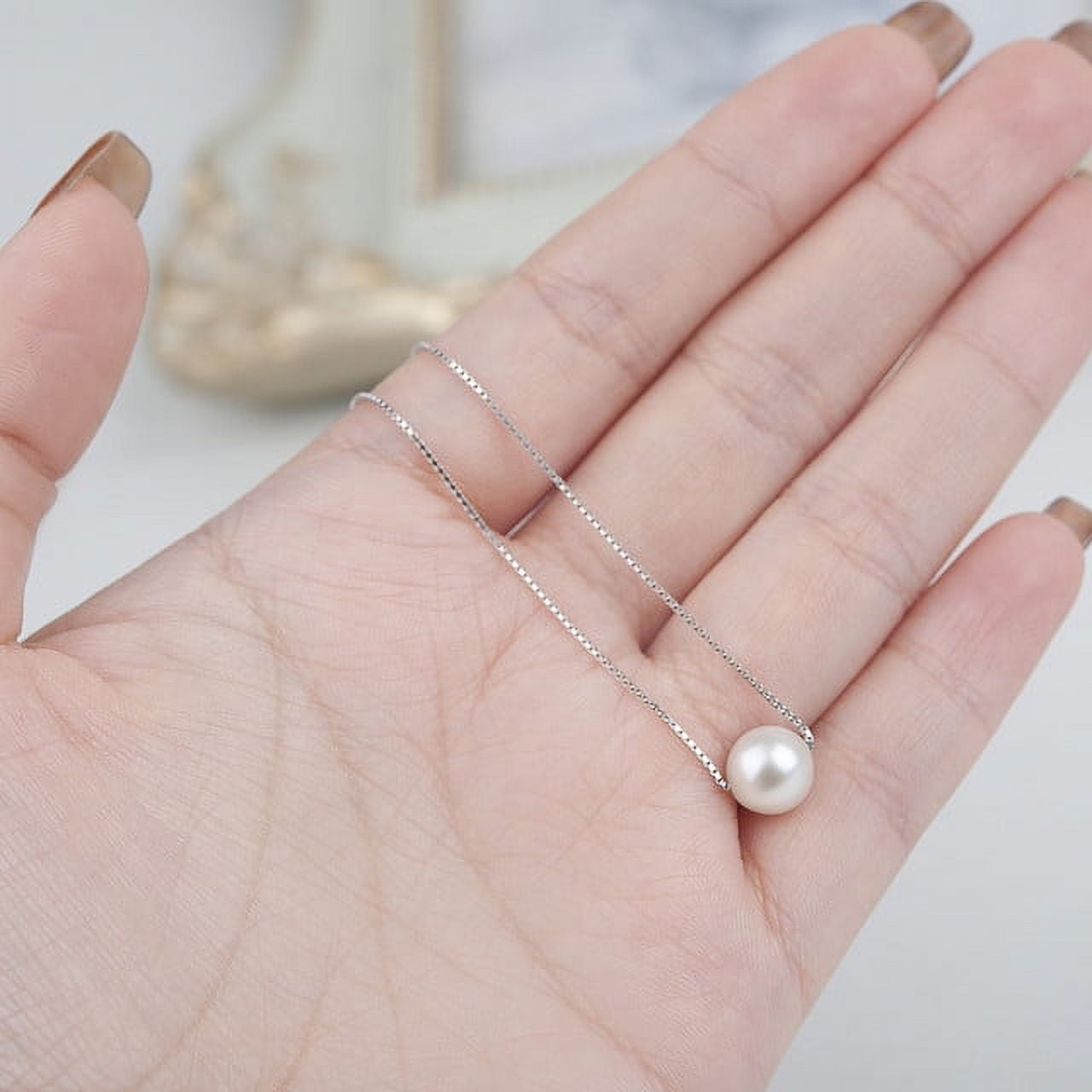 PRY シュウト　 Silver & White Pearl Necklace PRY シュウト Silver & White Pearl Chain
