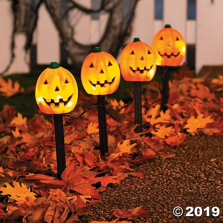 Jack-O’-Lantern Path Marker Party Lights Halloween Décor