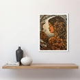 thumbnail image 2 of I am Woman Modern Floral Linocut Illustration Art Print Framed Poster Wall Decor 12x16 inch, 2 of 5