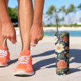 thumbnail image 2 of 20oz Pioneer Flower Skinny Tumblers Stainless Steel Tumbler with Lid and Straw,Vacuum Insulated Double Wall Travel Tumbler Cups with Cleaning Brush for Coffee,Tea, 2 of 6