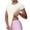 Beige, variant on Lmnyox Women's Athletic Shirts Slim Stretchy Workout Tops Lightweight Breathable Short Sleeve V Neck Sport Tee Shirt