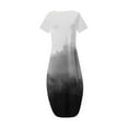 thumbnail image 4 of QUINDOS Dresses for Women 2025 Casual Short Sleeve Sundress Crew Neck Sun Dresses Summer Tie Dye Pockets Maxi Long Womens Dresses, 4 of 5