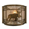 thumbnail image 3 of Meyda 148035 11 in. Lone Moose Wall Sconce, Antique Copper & Silver Mica, 3 of 4