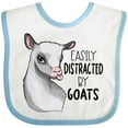 thumbnail image 3 of Inktastic Easily Distracted by Goats Cute Goat Boys or Girls Baby Bib, 3 of 4