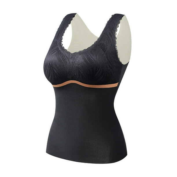 Ropa interior térmica para mujer, de invierno, con autocalentamiento, de encaje, cálida y sin costuras, de forro polar, resistente al frío.