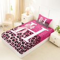 thumbnail image 4 of Manfei Lovely Leopard Print Twin Sheets,Cute Bowtie Bedding,Pink,3 Pieces, 4 of 6
