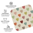 thumbnail image 3 of Honeii Heart Polka Dot print Leather Coaster Set of 4, ideal for safeguarding your furniture from drinks spills and effortless cleanup-Square, 3 of 6