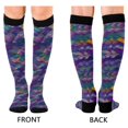 thumbnail image 4 of FORMRS Womens Knee High Socks Casual Long Thick Travel Daily Wear, 1 Pair, Purple Waves Pattern, 4 of 6