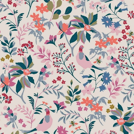 Joules Fields Edge Floral Antique Crème Wallpaper