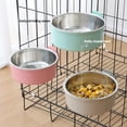 thumbnail image 2 of Stainless Steel Dog Crate Bowl Hanging Pet Feeding Bowl Fixed Kennel Water Bowl Anti Spill Removable Food Dish for Dogs, 2 of 7