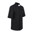 thumbnail image 3 of YiZYiF Mens Clergy Shirt Priest Clerical Short Sleeves Shirt with Slip-in Tab Collar Clergyman Uniform Black M, 3 of 5