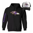 thumbnail image 1 of Kit Sudadera + Gorra Modelo Baltimore Ravens Estampado Vinil, 1 of 4