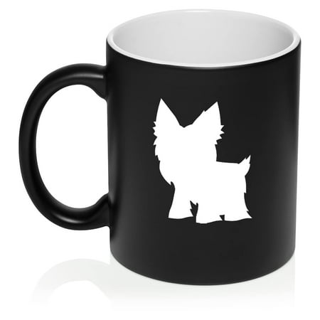 

Yorkie Ceramic Coffee Mug Tea Cup Gift for Her Him Men Women Sister Wife Husband Girlfriend Boyfriend Cute Puppy Birthday Coworker Wedding Mom Dad Dog Lover (11oz Matte Black)