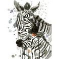 thumbnail image 3 of Jing, Jin 19x24 Black Modern Framed Museum Art Print Titled - Zebra Kiss, 3 of 5