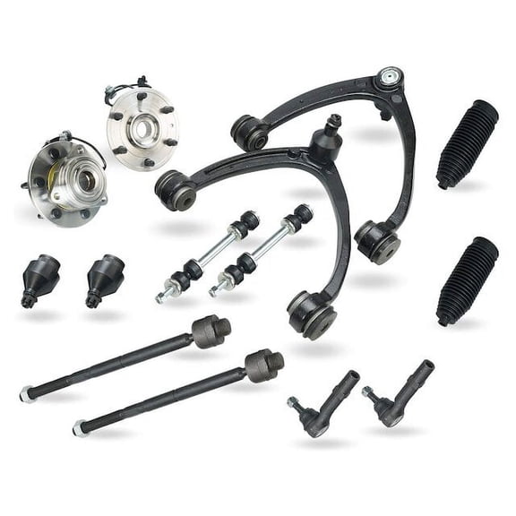 Front Control Arm Ball Joint Tie Rod and Sway Bar Link Kit - Compatible with 2007 - 2013 Chevy Silverado 1500 2008 2009 2010 2011 2012