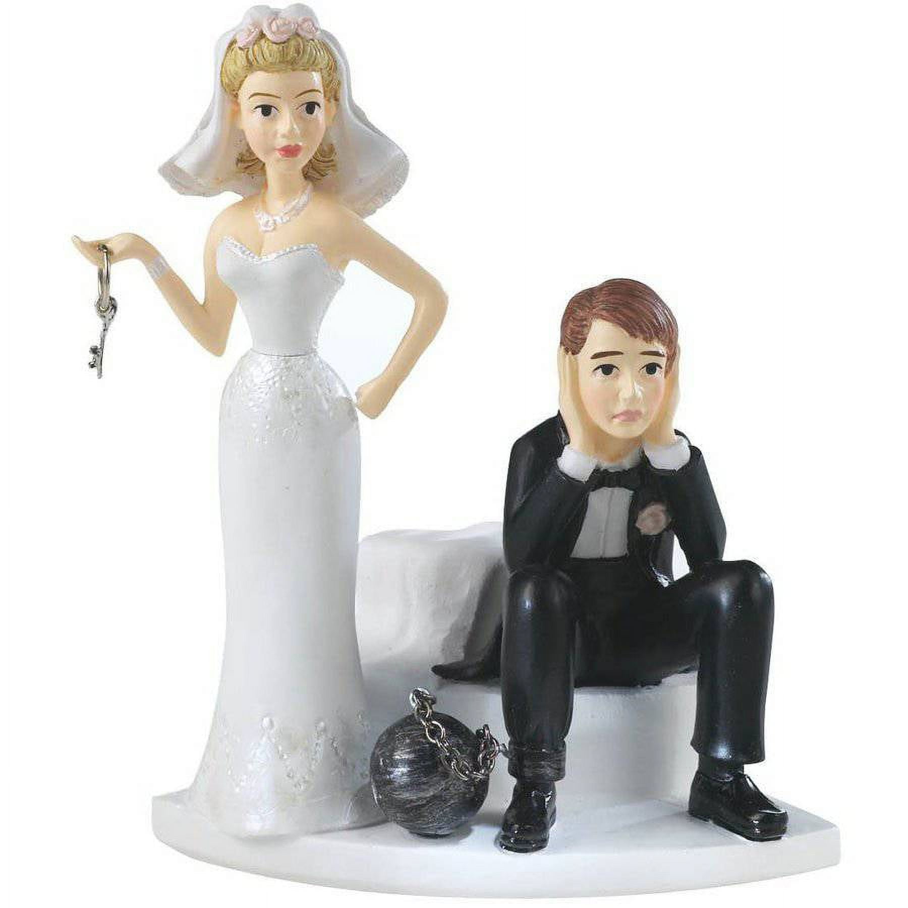 Wilton 4 Wedding Cake Topper, Ball & Chain 1006-7143 