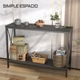thumbnail image 3 of Simple Hogar Credenza,Credenza recibidor de Madera de 2 Capas Gris,Estilo Moderno Mesa de Entrada,Fácil de Montar Mesas recibidor,Las Dimensiones de la Mesa recibidor Entrada Son 102 * 30 * 70.5(CM), 3 of 7