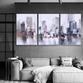 thumbnail image 2 of wall26 - 3 Plane Canvas Wall Art - Abstract City Oil Painting for Living Room - Modern Home Art Stretched and Framed Ready to Hang - 24"x36" x 3 Panels, 2 of 4