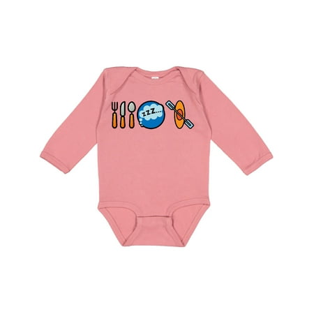

Inktastic Kayaking Eat Sleep Kayak Gift Baby Boy or Baby Girl Long Sleeve Bodysuit