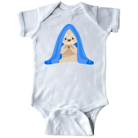 

Inktastic Cute Sloth in a Blue Blanket Gift Baby Boy or Baby Girl Bodysuit