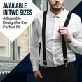 thumbnail image 4 of holdem junior/adults men adjustable elastic solid 1" suspenders featuring sturdy polished clips-royal striped, 4 of 5
